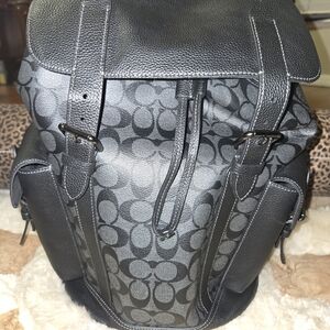 Coach Black and Gray Men's Backpack
